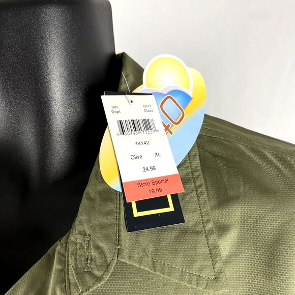 New Mens Canyon Creek SS Vented Fishing Outdoor Shirt Size XL UPF 40 Olive NWT - Picture 3 of 7